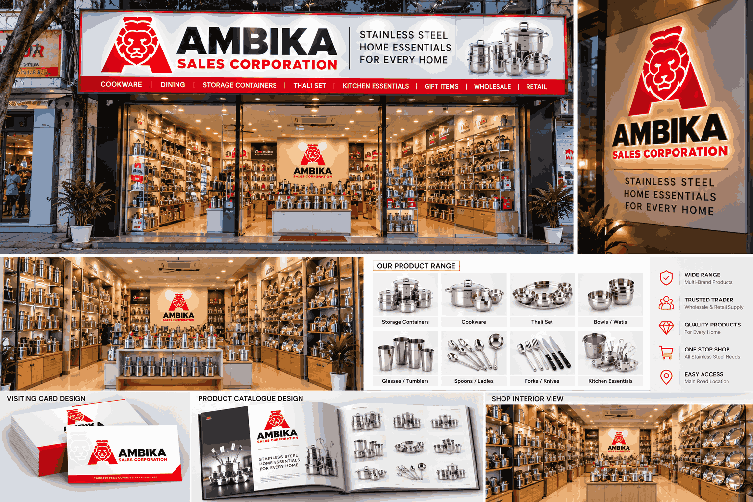 Ambika Sales Corporation project by Nakoda Creative Studio