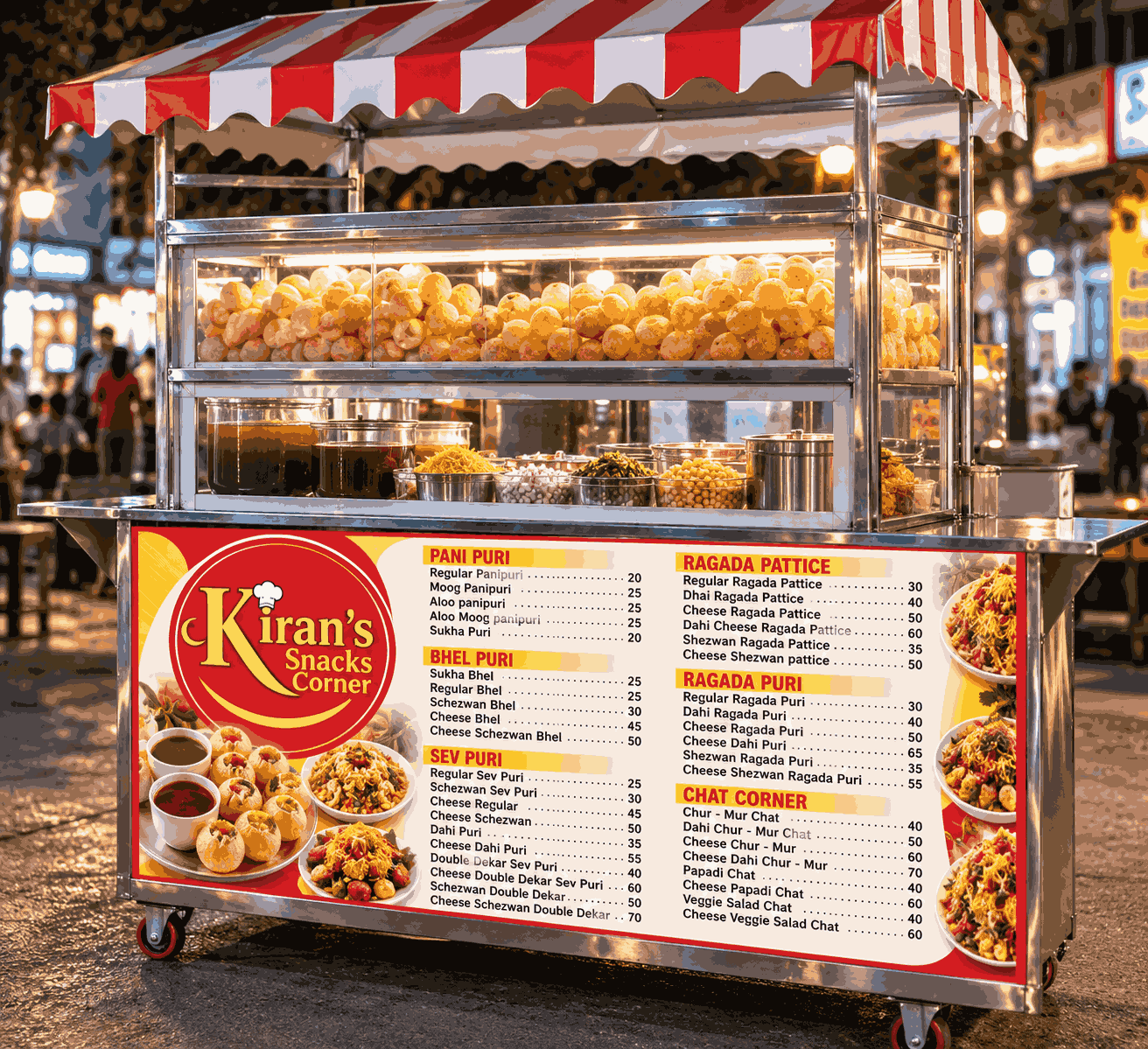 Kiran's Snacks Corner project by Nakoda Creative Studio